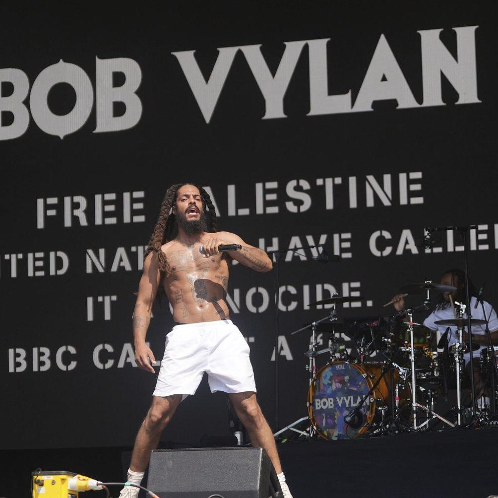 Rap-punk duo Bob Vylan says it's being targeted for speaking up about Gaza at Glastonbury